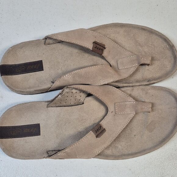 Reef Men\'s 13 Beige Suede Sandals -NWOT main image 4